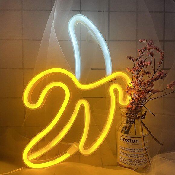 Banana Neon Sign LED Wall Light USB Battery Night Lamp for Room Party Decor - Picture 9 of 9